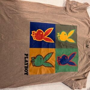 Small Brown Playboy color Tee